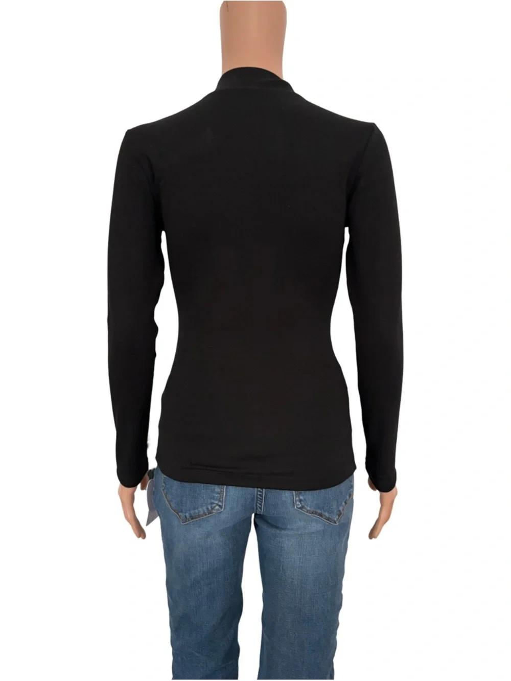 NWT MANGOPOP Mock Turtle Neck Slim Fit Long Sleeve size S - Picture 6 of 7